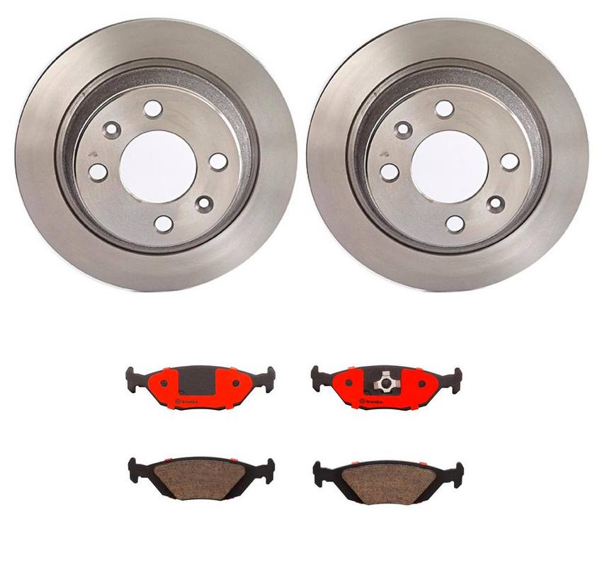 SAAB Brembo Brakes Kit - Pads and Rotors Rear (258mm) (Ceramic) 32017602 - Brembo 3118814KIT